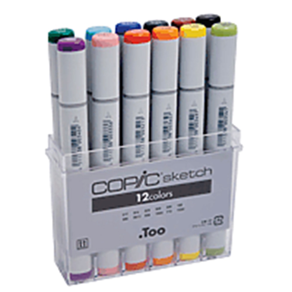 Basic Color, Copic, Sketch Marker, Set, 12 Count